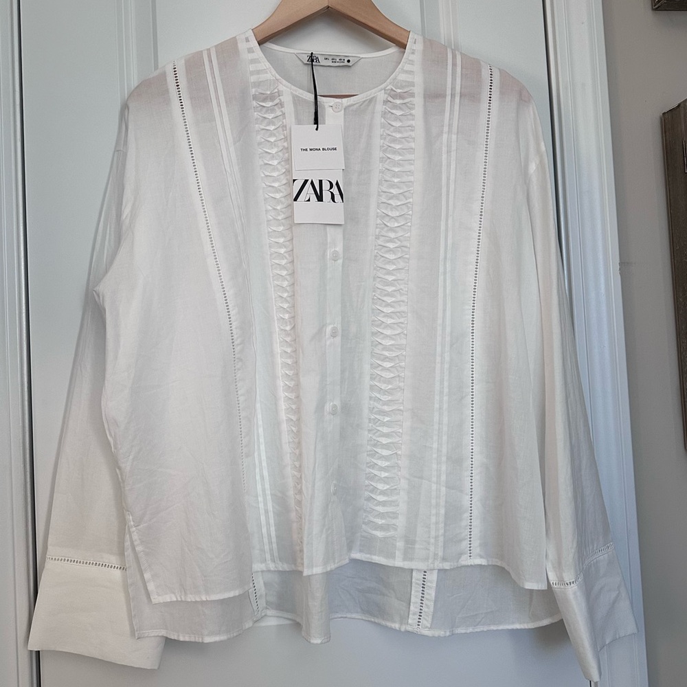 ZARA THE MONA BLOUSE WOMEN’S Size Large NWT